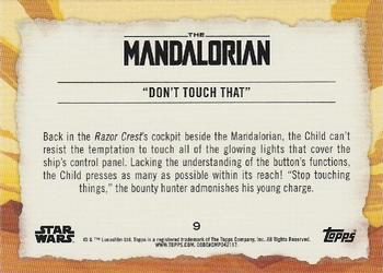 2020 Topps Star Wars The Mandalorian Journey of the Child #9 “Don’t Touch That” Back