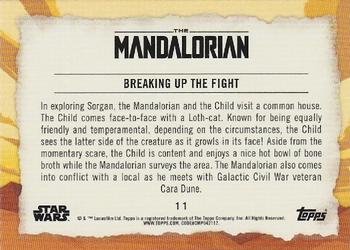 2020 Topps Star Wars The Mandalorian Journey of the Child #11 Breaking up the Fight Back