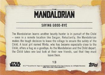 2020 Topps Star Wars The Mandalorian Journey of the Child #13 Saying Good-bye Back