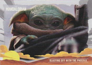 2020 Topps Star Wars The Mandalorian Journey of the Child #25 Blasting Off with the Phoenix Front