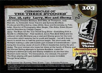 2015 RRParks Chronicles of the Three Stooges #103 All Gummed Up Back