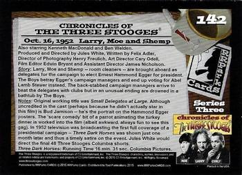 2015 RRParks Chronicles of the Three Stooges #142 Three Dark Horses Back