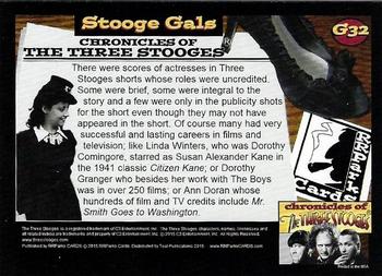 2015 RRParks Chronicles of the Three Stooges - Stooge Gals #G32 Uncredited actresses Back