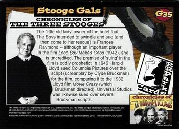 2015 RRParks Chronicles of the Three Stooges - Stooge Gals #G35 Frances Raymond Back