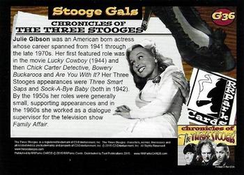 2015 RRParks Chronicles of the Three Stooges - Stooge Gals #G36 Julie Gibson Back