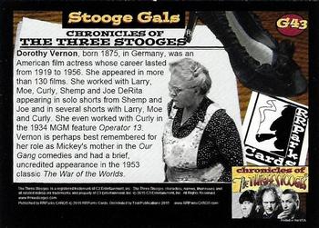 2015 RRParks Chronicles of the Three Stooges - Stooge Gals #G43 Dorothy Vernon Back