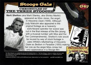 2015 RRParks Chronicles of the Three Stooges - Stooge Gals #G47 Marti Shelton Back