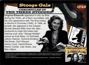 2015 RRParks Chronicles of the Three Stooges - Stooge Gals #G48 Virginia Ellsworth Back