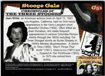 2015 RRParks Chronicles of the Three Stooges - Stooge Gals #G51 Jean Willis Back