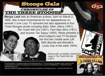 2015 RRParks Chronicles of the Three Stooges - Stooge Gals #G52 Margie Liszt Back