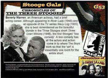 2015 RRParks Chronicles of the Three Stooges - Stooge Gals #G53 Beverly Warren Back