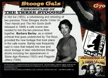 2015 RRParks Chronicles of the Three Stooges - Stooge Gals #G70 Barbara Bartay Back