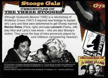 2015 RRParks Chronicles of the Three Stooges - Stooge Gals #G72 Maxine Gates / Lou Leonard Back