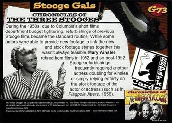 2015 RRParks Chronicles of the Three Stooges - Stooge Gals #G73 Mary Ainslee Back