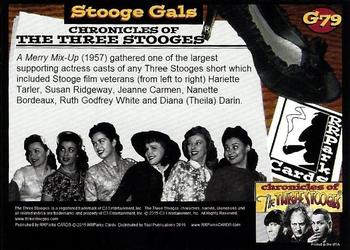 2015 RRParks Chronicles of the Three Stooges - Stooge Gals #G79 Hariette Tarler / Susan Ridgeway / Jeanne Carmen / Nanette Bordeaux / Ruth Godfrey White / Diana Darin Back