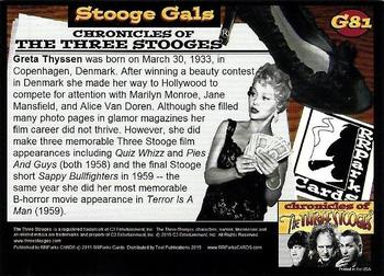 2015 RRParks Chronicles of the Three Stooges - Stooge Gals #G81 Greta Thyssen Back