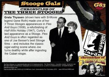 2015 RRParks Chronicles of the Three Stooges - Stooge Gals #G83 Greta Thyssen Back