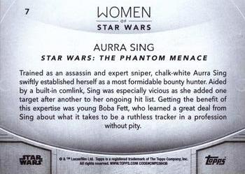 2020 Topps Women of Star Wars - Orange #7 Aurra Sing Back