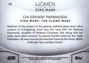 2020 Topps Women of Star Wars - Orange #16 Chi Eekway Papanoida Back