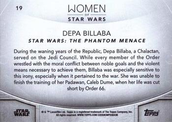 2020 Topps Women of Star Wars - Orange #19 Depa Billaba Back