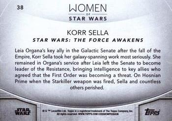 2020 Topps Women of Star Wars - Orange #38 Korr Sella Back