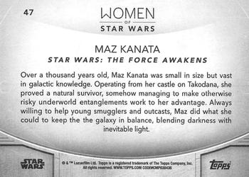 2020 Topps Women of Star Wars - Orange #47 Maz Kanata Back
