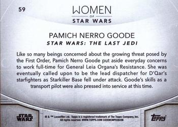 2020 Topps Women of Star Wars - Orange #59 Pamich Nerro Goode Back