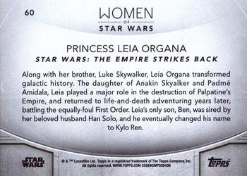 2020 Topps Women of Star Wars - Orange #60 Princess Leia Organa Back