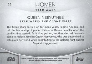 2020 Topps Women of Star Wars - Orange #65 Queen Neeyutnee Back