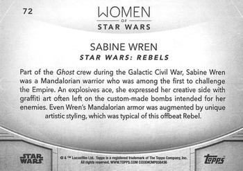 2020 Topps Women of Star Wars - Orange #72 Sabine Wren Back