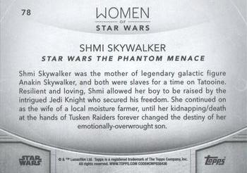2020 Topps Women of Star Wars - Orange #78 Shmi Skywalker Back