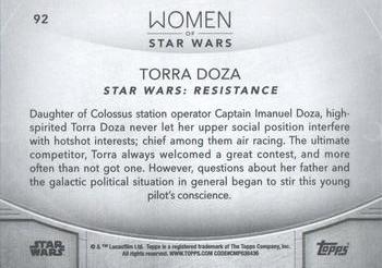 2020 Topps Women of Star Wars - Orange #92 Torra Doza Back