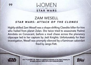2020 Topps Women of Star Wars - Orange #99 Zam Wesell Back