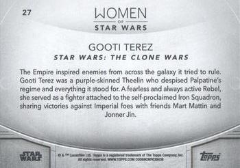 2020 Topps Women of Star Wars - Blue #27 Gooti Terez Back