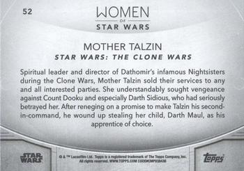 2020 Topps Women of Star Wars - Blue #52 Mother Talzin Back