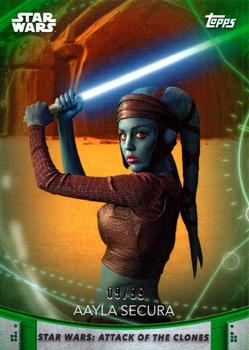 2020 Topps Women of Star Wars - Green #1 Aayla Secura Front