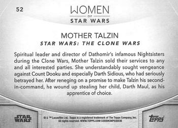 2020 Topps Women of Star Wars - Green #52 Mother Talzin Back