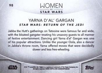 2020 Topps Women of Star Wars - Green #98 Yarna D'Al' Gargan Back