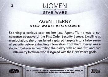 2020 Topps Women of Star Wars - Purple #3 Agent Tierny Back