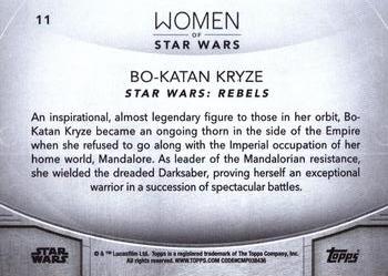 2020 Topps Women of Star Wars - Purple #11 Bo-Katan Kryze Back