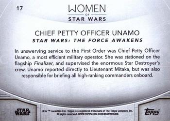 2020 Topps Women of Star Wars - Purple #17 Chief Petty Officer Unamo Back