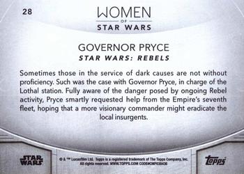 2020 Topps Women of Star Wars - Purple #28 Governor Pryce Back