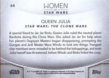 2020 Topps Women of Star Wars - Purple #64 Queen Julia Back