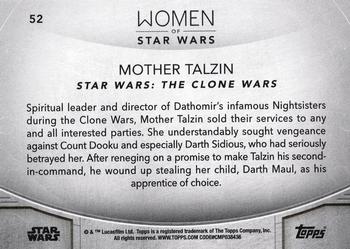 2020 Topps Women of Star Wars - Black #52 Mother Talzin Back