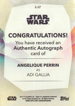 2020 Topps Women of Star Wars - Autographs #A-AP Angelique Perrin / Adi Gallia Back