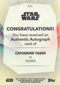 2020 Topps Women of Star Wars - Autographs #A-CT Catherine Taber Back