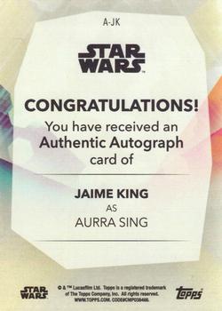 2020 Topps Women of Star Wars - Autographs #A-JK Jaime King Back