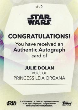 2020 Topps Women of Star Wars - Autographs #A-JD Julie Dolan Back