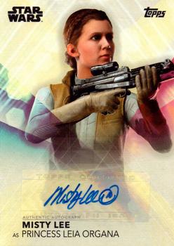 2020 Topps Women of Star Wars - Autographs #A-ML Misty Lee / Princess Leia Organa Front