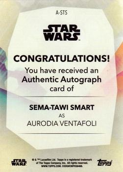 2020 Topps Women of Star Wars - Autographs #A-STS Sema-Tawi Smart Back